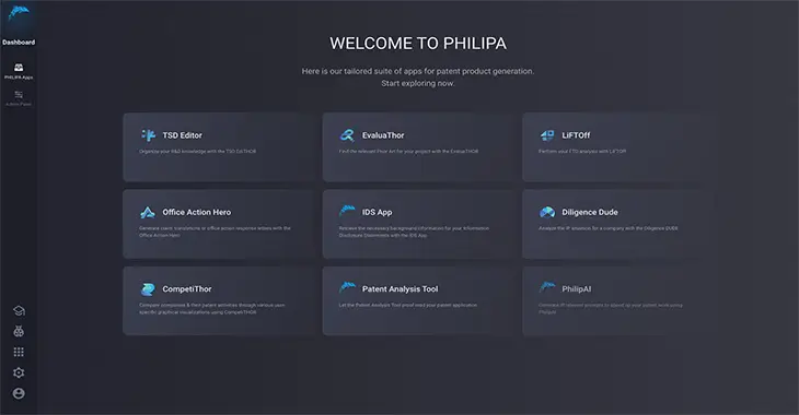 Screenshot of the App Suite desktop view