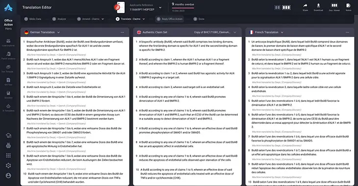 Screenshot of the Translation Editor desktop view